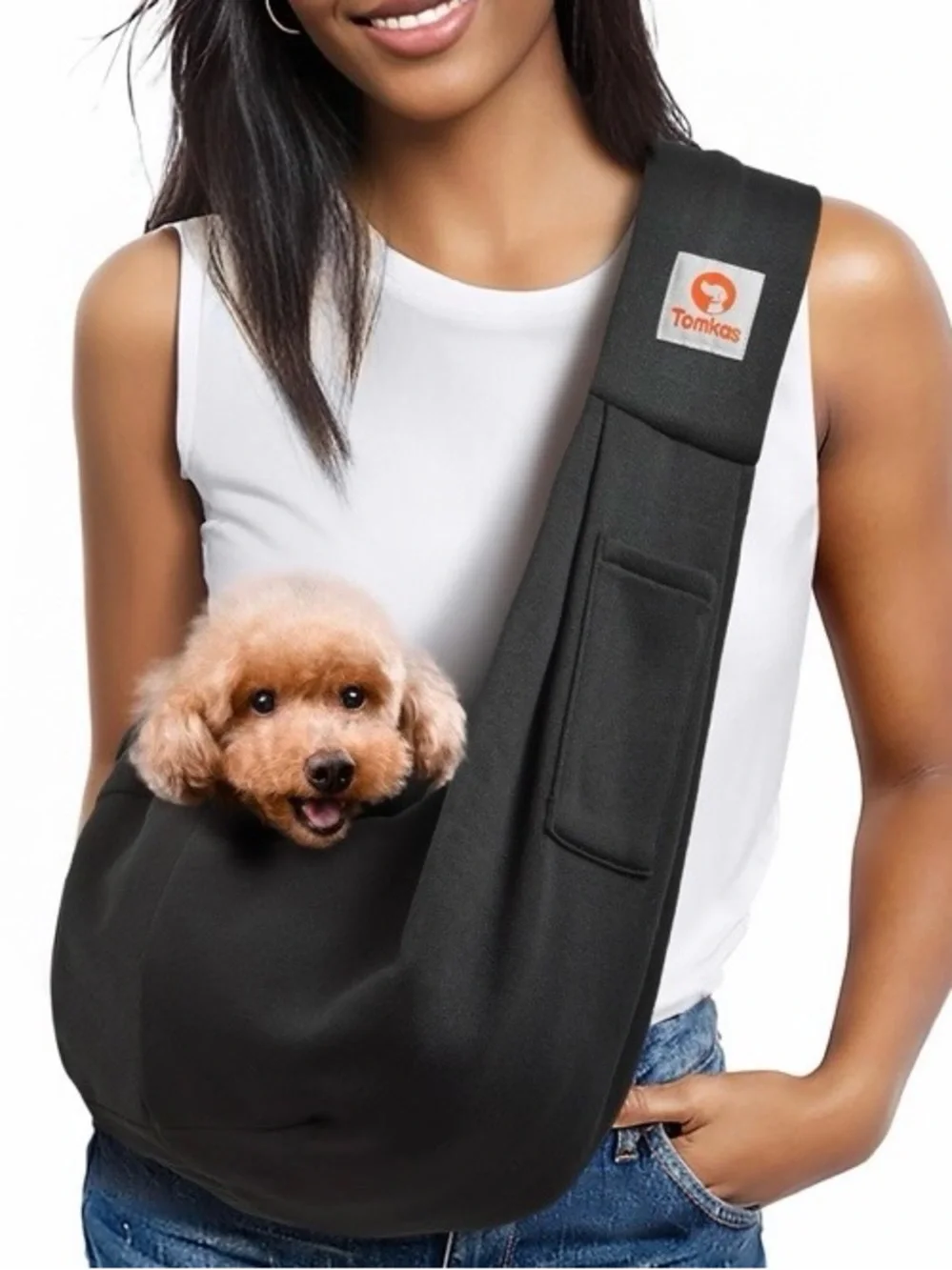 Black Pet Sling Carrier for Small Dogs